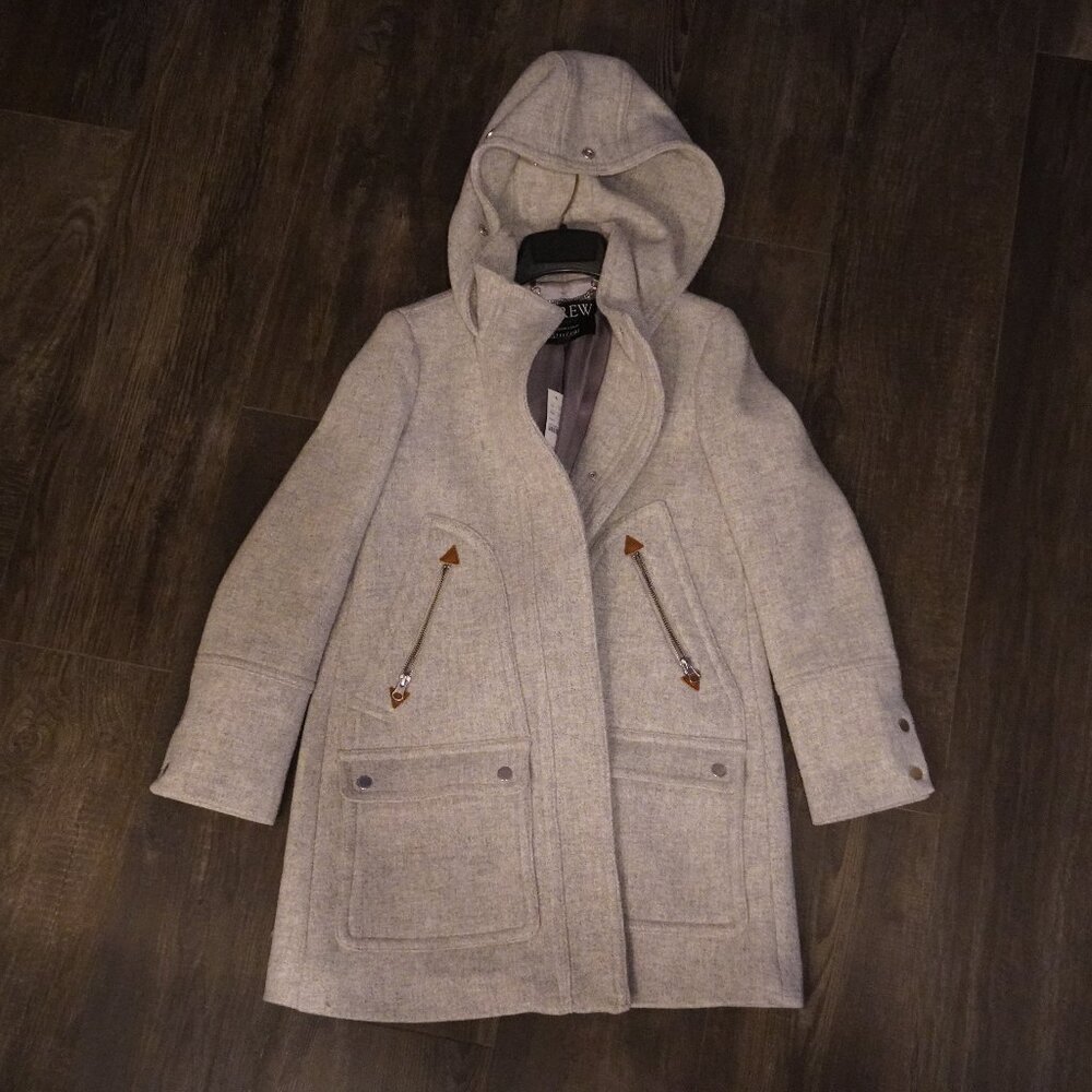 J Crew Nello Gori Trench Coat w/ Hood